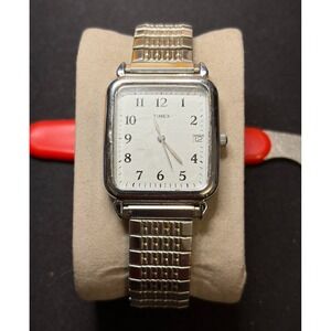 Timex Wristwatch Mens OS Silver Square Tank Vintage